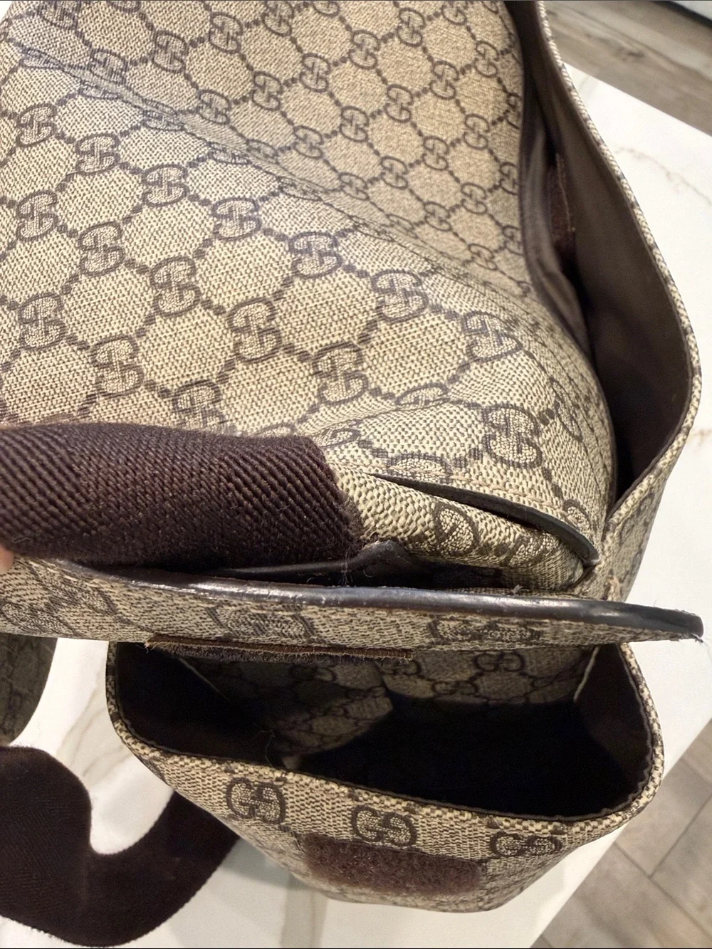 Gucci Brown GG Supreme Changing Bag